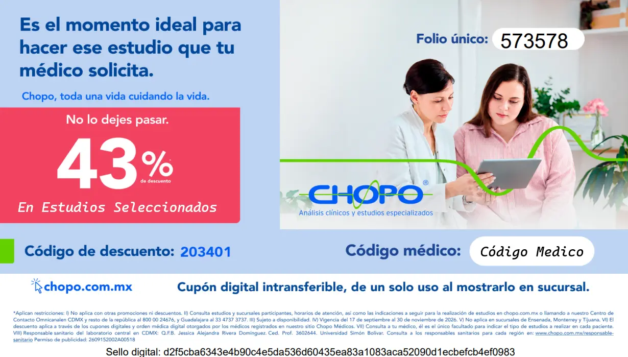 Cupon de Promocion de Laboratorio